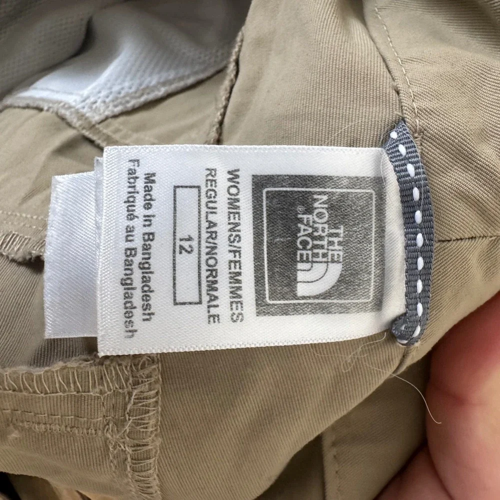 The North Face Womens Convertible‎ Cargo Pants Khaki Size 12 Outdoor Hiking